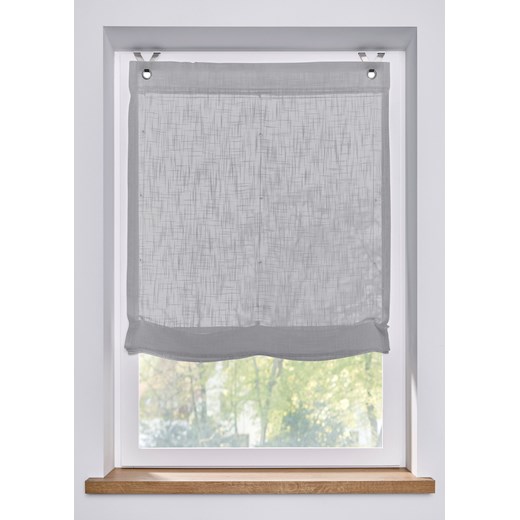Roleta z troczkami jednokolorowa Wys./szer. 140/140 cm bonprix