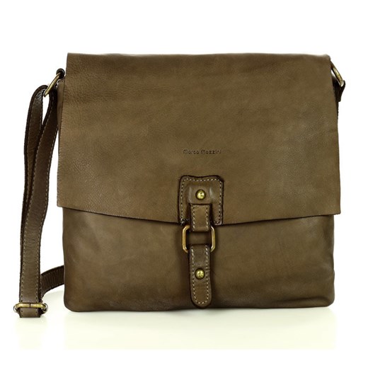 Torebka skórzana listonoszka stylowy minimalizm ala messenger leather bag - uniwersalny Verostilo okazja