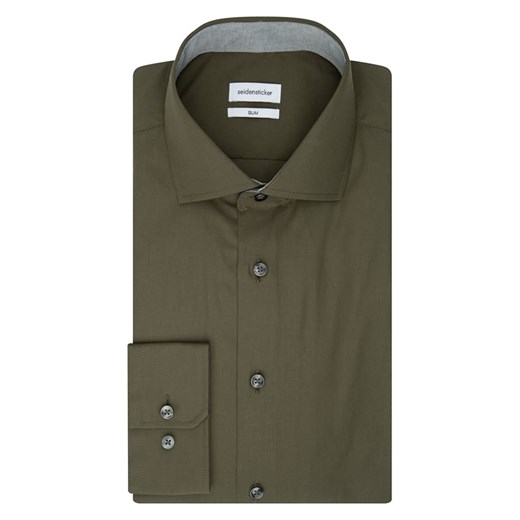 Seidensticker Koszula - Slim fit - w kolorze ciemnozielonym Seidensticker 40 okazyjna cena Limango Polska