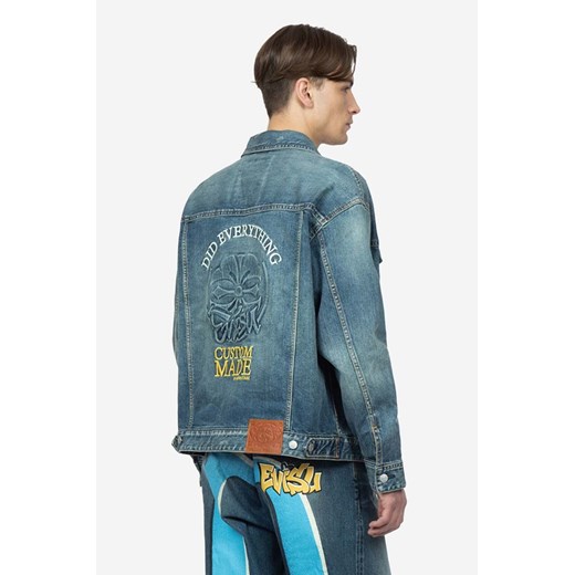 Evisu kurtka jeansowa męska kolor niebieski przejściowa oversize 2ESHTM3DJ710LFCS-indigo ze sklepu PRM w kategorii Kurtki męskie - zdjęcie 166001502