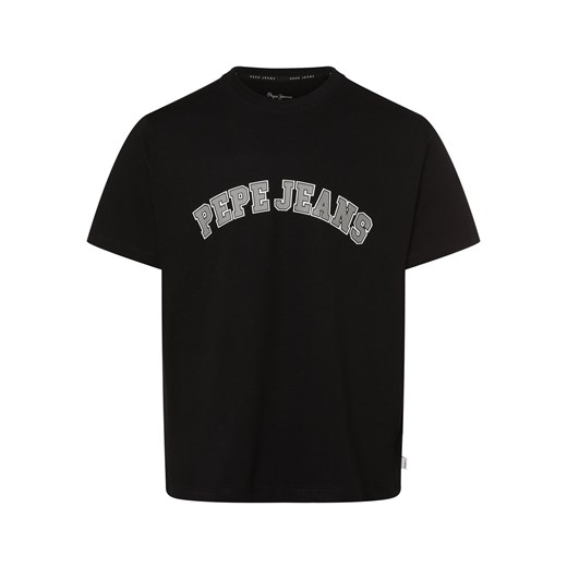Pepe Jeans T-shirt męski Mężczyźni Bawełna czarny nadruk ze sklepu vangraaf w kategorii T-shirty męskie - zdjęcie 166002044