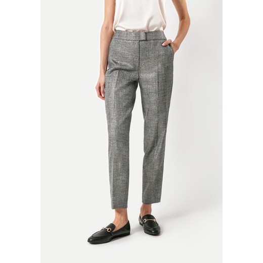 Spodnie w kratę w srebrno-szarym kolorze ze sklepu Molton w kategorii Spodnie damskie - zdjęcie 166004431