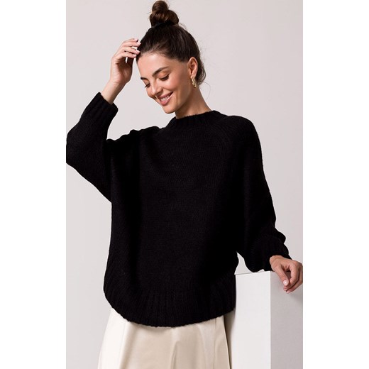 Czarny sweter damski BK105, Kolor czarny, Rozmiar uniwersalny, BeWear ze sklepu Primodo w kategorii Swetry damskie - zdjęcie 166008811