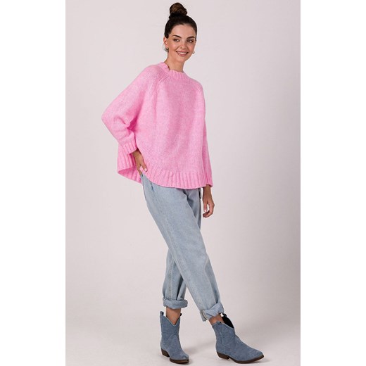 Sweter damski BeWear z okrągłym dekoltem 