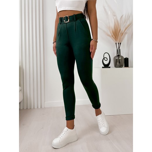 spodnie servin zielone m/38 ze sklepu UBRA w kategorii Spodnie damskie - zdjęcie 166009081