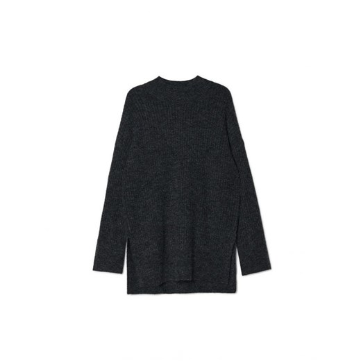 Cropp - Ciemnoszary sweter oversize z wełną - szary ze sklepu Cropp w kategorii Swetry damskie - zdjęcie 166012114