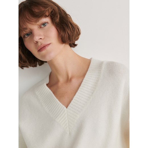 Reserved - Sweter oversize - kremowy Reserved M Reserved