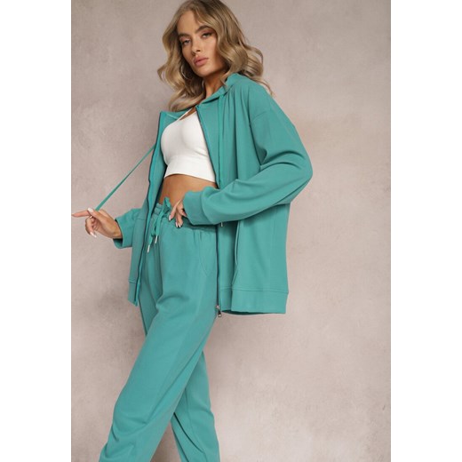 Miętowy Komplet Dresowy z Bluzą i Spodniami Deparisa ze sklepu Renee odzież w kategorii Dresy damskie - zdjęcie 166018083