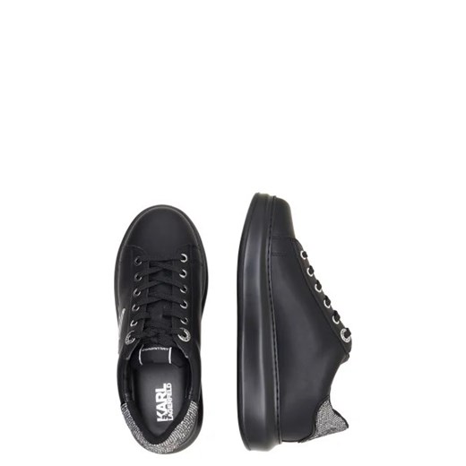Buty sportowe damskie Karl Lagerfeld sneakersy czarne skórzane 