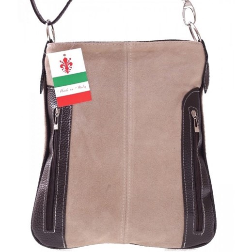 LISTONOSZKA SKÓRZANA GIOVANNA Beżowa Genuine Leather One Size torbs.pl wyprzedaż