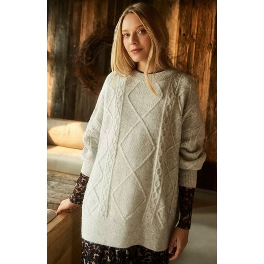Sweter oversize szary 4230, Kolor szary, Rozmiar XS, Moodo ze sklepu Primodo w kategorii Swetry damskie - zdjęcie 166026440