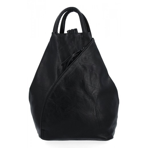 Miejski Plecak Damski firmy Hernan HB0137-1 Czarny ze sklepu PaniTorbalska w kategorii Plecaki - zdjęcie 166030924