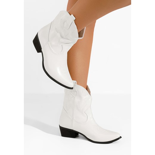 Białe kowbojki damskie Vernazza ze sklepu Zapatos w kategorii Botki - zdjęcie 166031514