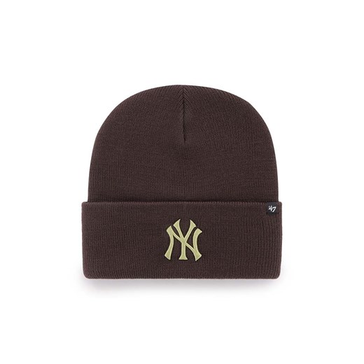 47brand czapka MLB New York Yankees kolor brązowy ze sklepu ANSWEAR.com w kategorii Czapki zimowe męskie - zdjęcie 166031571