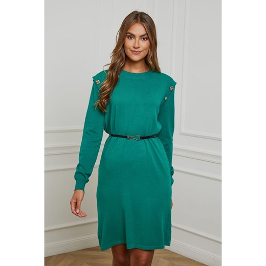 Soft Cashmere Sukienka dzianinowa w kolorze zielonym ze sklepu Limango Polska w kategorii Sukienki - zdjęcie 166034393