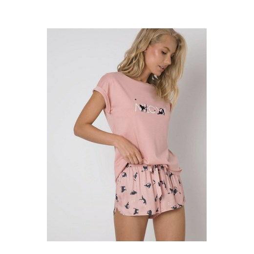 Piżama (koszulka + spodenki) Aruelle Mollie piżama short XL Pink/Black S promocja Rozetka.pl