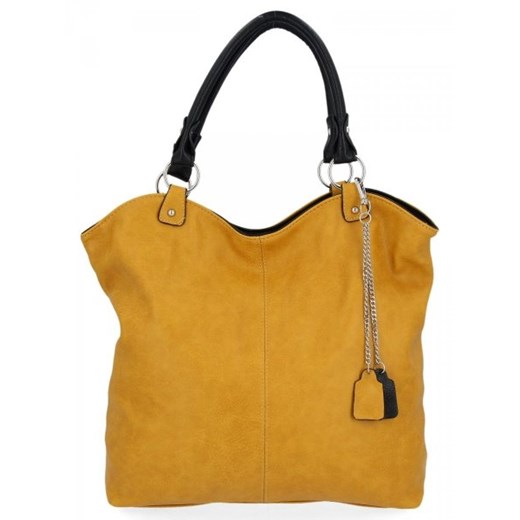 Torebka Damska Shopper Bag XL firmy Hernan Żółta Hernan One Size torbs.pl okazyjna cena