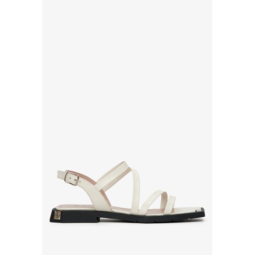 Estro: Białe sandały damskie z cienkich pasków ze sklepu Estro w kategorii Sandały damskie - zdjęcie 166039371
