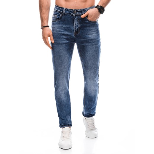 Spodnie męskie jeansowe 1432P - niebieskie ze sklepu Edoti w kategorii Jeansy męskie - zdjęcie 166040482