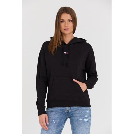 TOMMY JEANS Czarna damska bluza z kapturem, Rozmiar XS ze sklepu outfit.pl w kategorii Bluzy damskie - zdjęcie 166040502