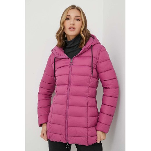 Sisley kurtka damska kolor różowy zimowa ze sklepu ANSWEAR.com w kategorii Kurtki damskie - zdjęcie 166041232