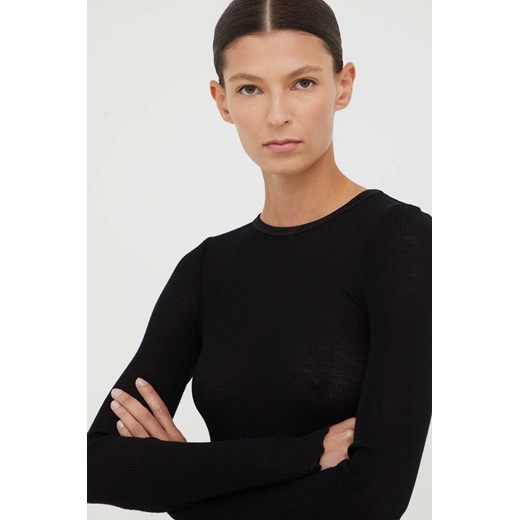 Samsoe Samsoe sweter wełniany DOUDO damski kolor czarny lekki F00013571 ze sklepu PRM w kategorii Swetry damskie - zdjęcie 166042421