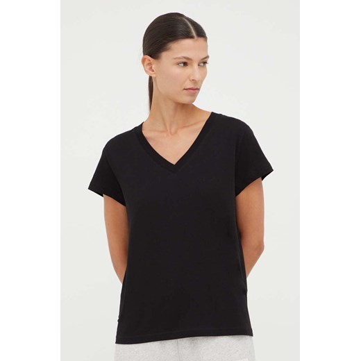 Samsoe Samsoe t-shirt bawełniany SOLLY kolor czarny F00012028 ze sklepu PRM w kategorii Bluzki damskie - zdjęcie 166042481