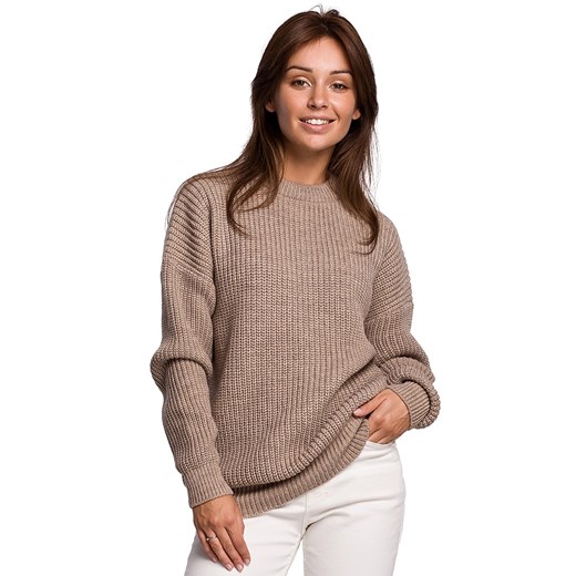 Be Wear Sweter w kolorze szarobrązowym ze sklepu Limango Polska w kategorii Swetry damskie - zdjęcie 166042870