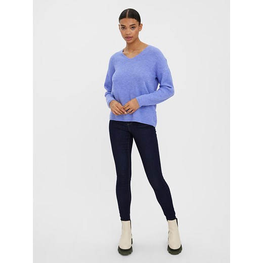 Vero Moda Sweter "Crewlefile" w kolorze niebieskim Vero Moda XL Limango Polska promocyjna cena