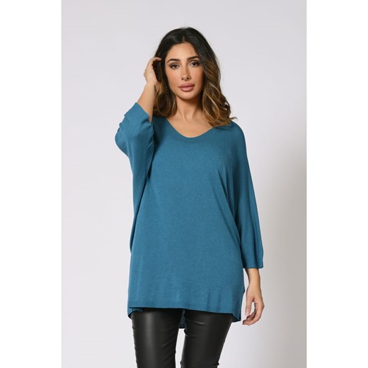 Plus Size Company Sweter &quot;Fabiosa&quot; w kolorze niebieskim ze sklepu Limango Polska w kategorii Swetry damskie - zdjęcie 166052562