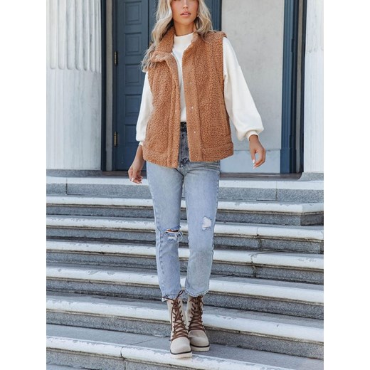 LA Angels Kamizelka pluszowa w kolorze karmelowym La Angels L Limango Polska wyprzedaż