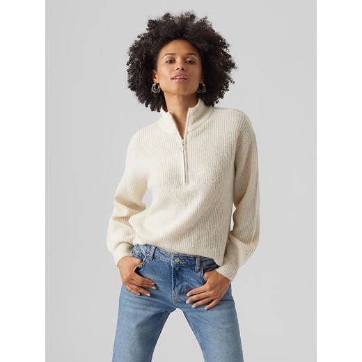 Vero Moda Sweter w kolorze kremowym ze sklepu Limango Polska w kategorii Swetry damskie - zdjęcie 166053004