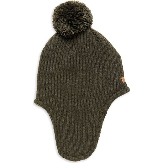HULABALU Czapka &quot;Pom Pom&quot; w kolorze khaki ze sklepu Limango Polska w kategorii Czapki dziecięce - zdjęcie 166056864