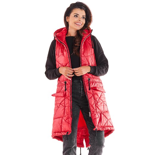 Awama Kamizelka w kolorze czerwonym ze sklepu Limango Polska w kategorii Kamizelki damskie - zdjęcie 166057183