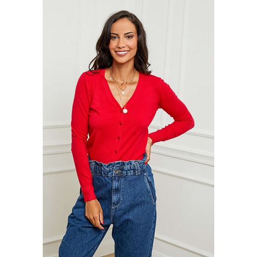 Soft Cashmere Kardigan w kolorze czerwonym ze sklepu Limango Polska w kategorii Swetry damskie - zdjęcie 166057362