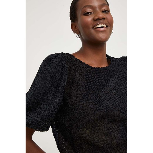 Answear Lab bluzka damska kolor czarny gładka ze sklepu ANSWEAR.com w kategorii Bluzki damskie - zdjęcie 166070793