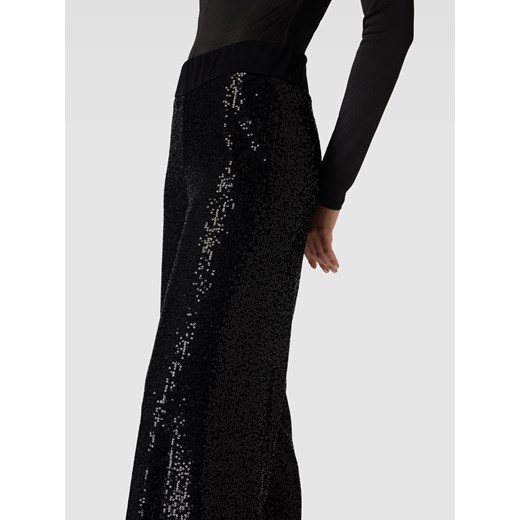 Spodnie materiałowe z cekinowym obszyciem model ‘FAYE’ Mac 34/30 Peek&Cloppenburg 