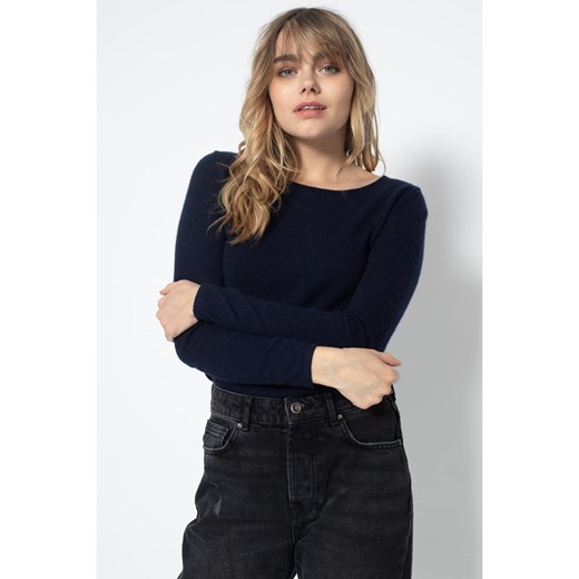 Perfect Cashmere Kaszmirowy sweter &quot;Whitney&quot; w kolorze granatowym ze sklepu Limango Polska w kategorii Swetry damskie - zdjęcie 166072273
