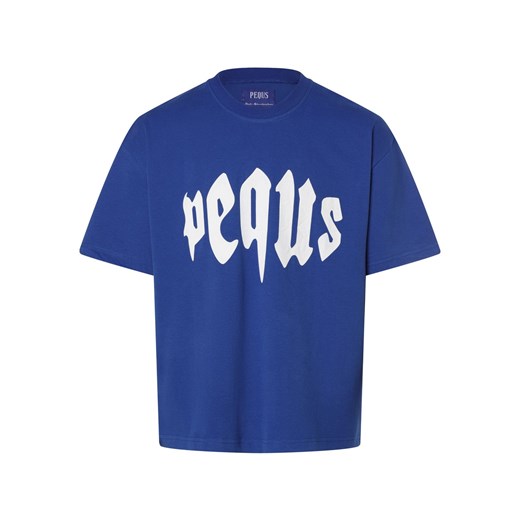 PEQUS T-shirt męski Mężczyźni Bawełna niebieski nadruk Pequs L vangraaf