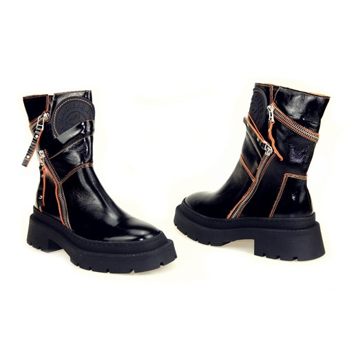 Workery damskie Maciejka z zamkiem casual