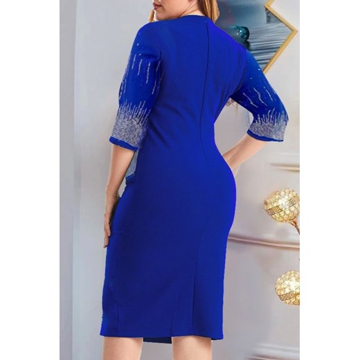 Sukienka JEROMALA BLUE 4XL Ivet Shop okazyjna cena