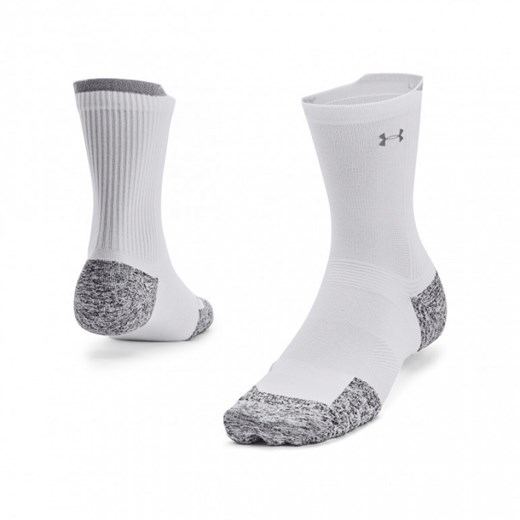 Skarpetki do biegania uniseks Under Armour UA AD Run Cushion 1pk Mid - białe ze sklepu Sportstylestory.com w kategorii Skarpetki damskie - zdjęcie 166086312