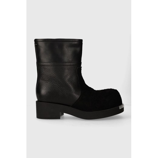 MM6 Maison Margiela buty skórzane Ankle Boot męskie kolor czarny S66WU0109 ze sklepu PRM w kategorii Buty zimowe męskie - zdjęcie 166086880