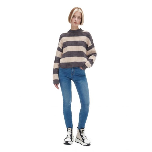 Cropp - Sweter w paski - szary Cropp XL Cropp