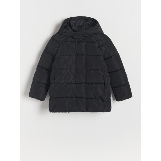 Reserved - Pikowana kurtka z kapturem - czarny ze sklepu Reserved w kategorii Kurtki dziewczęce - zdjęcie 166088522