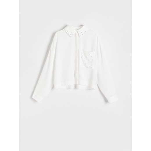 Koszula damska Reserved z tkaniny biała 