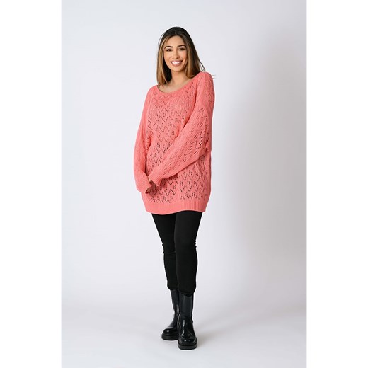 Plus Size Company Sweter &quot;Emilie&quot; w kolorze koralowym Plus Size Company 44/46 Limango Polska promocyjna cena