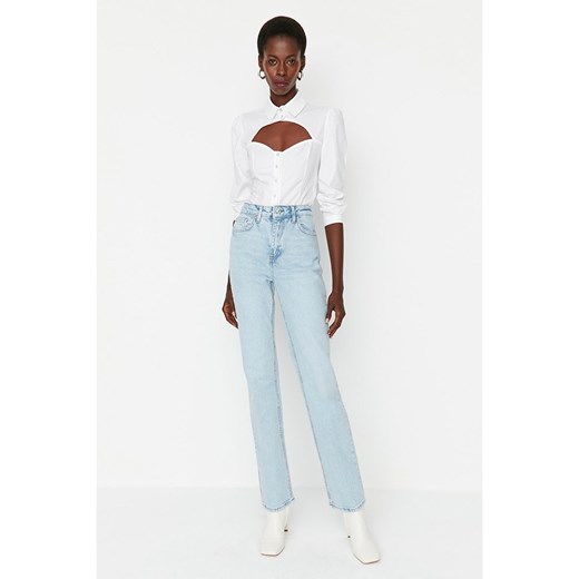 trendyol Dżinsy - Regular fit - w kolorze błękitnym ze sklepu Limango Polska w kategorii Jeansy damskie - zdjęcie 166090893