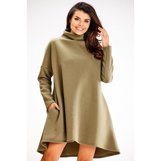 Awama Sukienka w kolorze khaki ze sklepu Limango Polska w kategorii Sukienki - zdjęcie 166090903