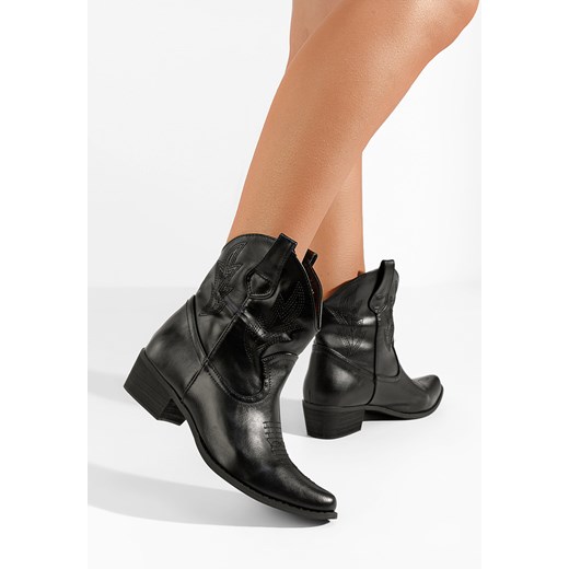 Czarne kowbojki damskie Vernazza Zapatos 39 Zapatos